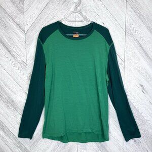 Icebreaker Merino Wool Bodyfit 200 Long Sleeve Base Layer Shirt Green Mens XL